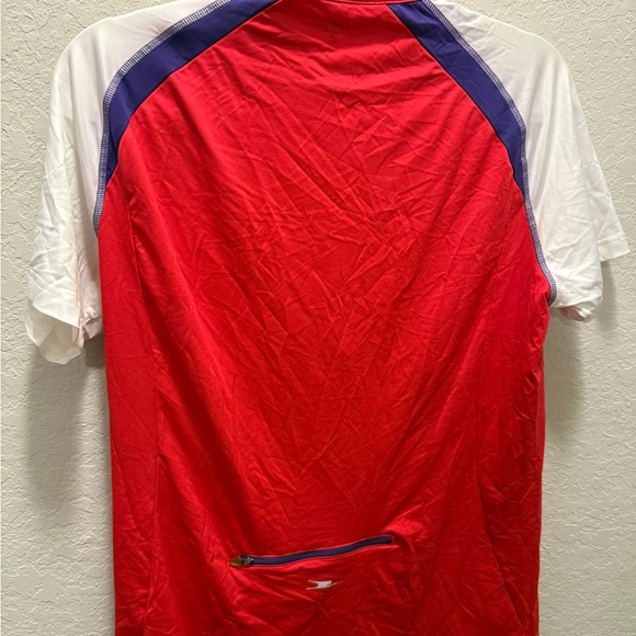 Crane woman’s Red and White Short Sleeve Cycling Jersey size Med - Picture 2 of 7